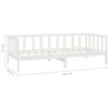 vidaXL Lit de repos avec matelas 90x200 cm Blanc Bois de pin massif