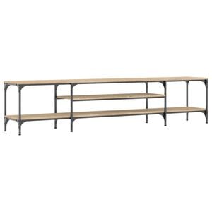 vidaXL Meuble TV ch&ecirc;ne sonoma 201x35x45 cm bois d'ing&eacute;nierie et fer