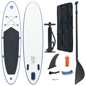 vidaXL Ensemble de planches SUP gonflables Bleu et blanc