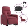vidaXL Fauteuil inclinable &eacute;lectrique rouge bordeaux tissu