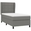 vidaXL Sommier &agrave; lattes de lit avec matelas Gris fonc&eacute; 100x200cm Tissu