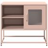 vidaXL Meuble TV rose 68x39x60,5 cm acier