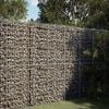 vidaXL Panier gabion avec couvercle 100x100x200 cm fer galvanis&eacute;