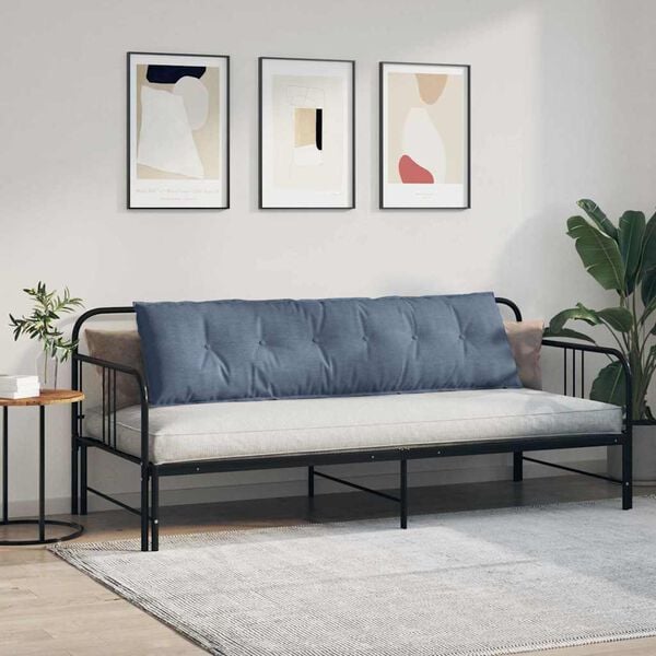 vidaXL Coussin de Dos Bleu 180 x 50 cm Tissu en velours c&ocirc;tel&eacute;