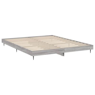 vidaXL Cadre de lit sans matelas sonoma gris 140x200 cm