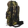 vidaXL Sac &agrave; dos de randonn&eacute;e vert camouflage 60 L tissu oxford