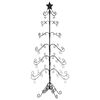 vidaXL Arbre de No&euml;l en m&eacute;tal pour d&eacute;coration noir 180 cm