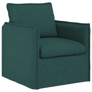 vidaXL Canap&eacute; Vert fonc&eacute; 75 x 82 x 85 cm tissu