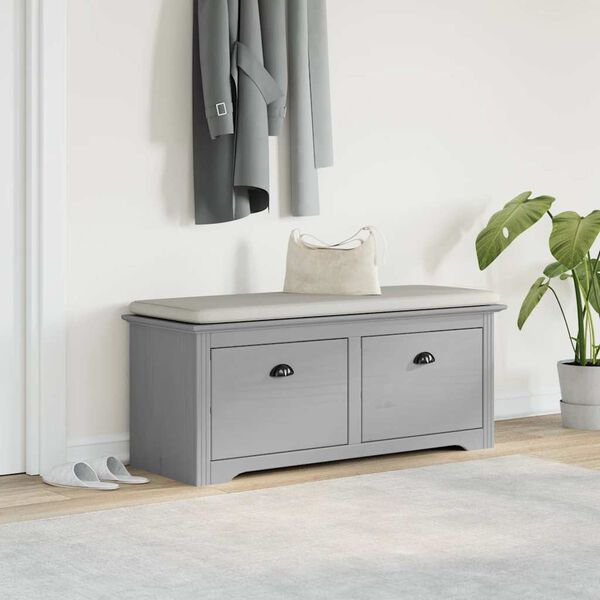 VidaXL Banc de couloir BODO gris 114x40x45 cm