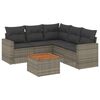 vidaXL Salon de jardin 6 pcs avec coussins gris r&eacute;sine tress&eacute;e