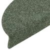 vidaXL Tapis d'escalier autocollants 5 pi&egrave;ces 56 x 17 x 3 cm Vert Demi-rond
