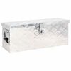 vidaXL Bo&icirc;te de rangement Argent&eacute; 60x23,5x23 cm Aluminium