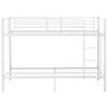 vidaXL Lit superposé sans matelas blanc métal 90x200 cm