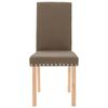 vidaXL Chaises &agrave; manger lot de 4 taupe tissu