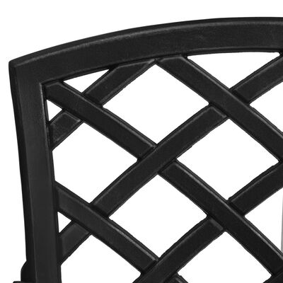 vidaXL Chaises de jardin lot de 4 Aluminium coulé Noir