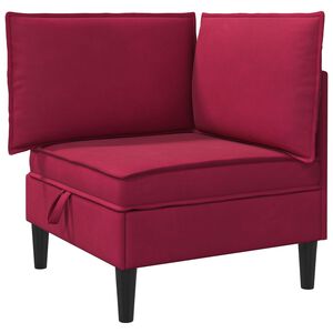 vidaXL Sofa avec rangement Bordeaux Velours