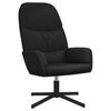vidaXL Chaise de relaxation avec tabouret Noir Similicuir