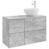 vidaXL Ensemble de mobilier de salle de bain 2 pcs Gris b&eacute;ton