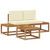 vidaXL Ensemble de canap&eacute;s d'ext&eacute;rieur 3 pc Naturel