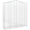 vidaXL Panier de gabions arqu&eacute; 200x50x200/220 cm Fer galvanis&eacute;