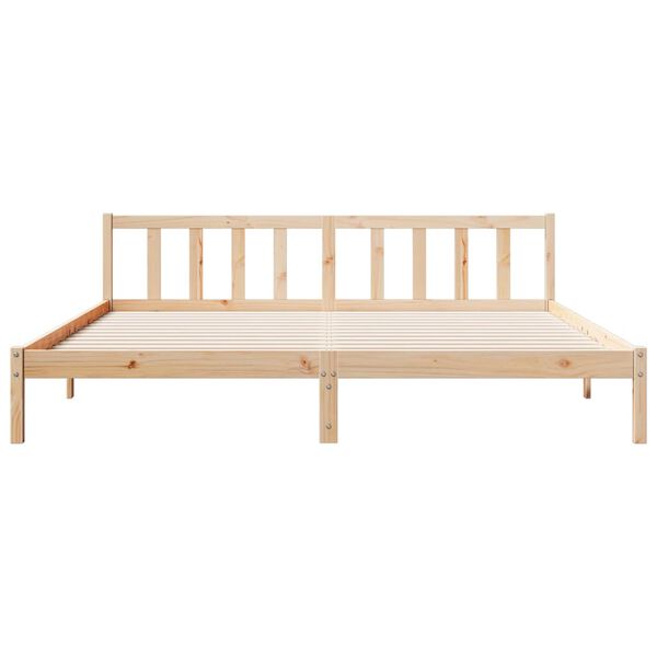 vidaXL Cadre de lit extra long sans matelas 180x220 cm bois massif pin