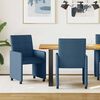 vidaXL Chaises de Salle &agrave; Manger avec Roues 2 pcs Bleu 58 x 65 x 94 cm