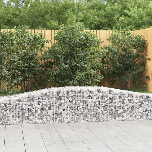 vidaXL Paniers à gabions arqués 8 pcs 400x50x40/60 cm Fer galvanisé