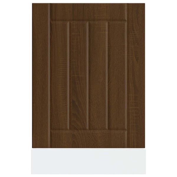 vidaXL Panneau de lave-vaisselle Lucca ch&ecirc;ne marron bois d'ing&eacute;nierie