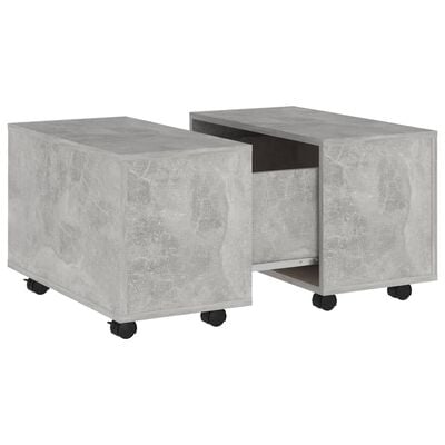 vidaXL Table basse gris béton 60x60x38 cm bois d'ingénierie