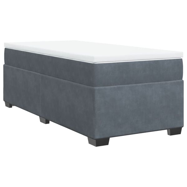 vidaXL Sommier &agrave; lattes de lit avec matelas Gris fonc&eacute; 100x200 cm