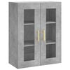 vidaXL Buffet haut Gris b&eacute;ton 69,5x34x180 cm Bois d'ing&eacute;nierie