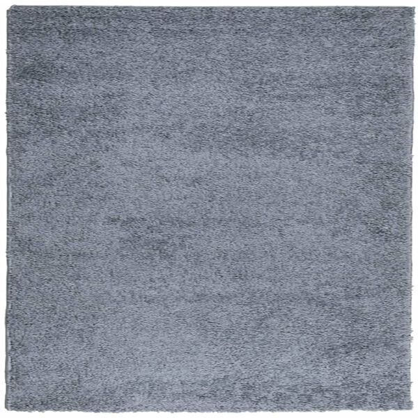 vidaXL Tapis shaggy PAMPLONA poils longs moderne bleu 120x120 cm