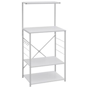 vidaXL Armoire &agrave; micro-ondes Blanc 60x39,6x123 cm Bois d'ing&eacute;nierie