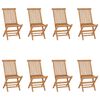 vidaXL Chaises pliantes 8 pi&egrave;ces en bois de teck massif