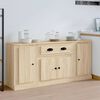 vidaXL Buffets 3 pcs Ch&ecirc;ne sonoma Bois d'ing&eacute;nierie