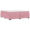 vidaXL Cadre de lit avec matelas Rose 200 x 200 cm tissu