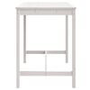 vidaXL Table de jardin blanc 121x82,5x110 cm bois massif de pin