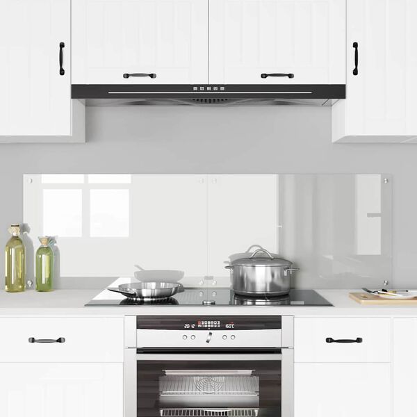 vidaXL Protection de cuisine Transparent 80 x 50 cm verre trempé