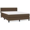 vidaXL Sommier &agrave; lattes de lit avec matelas Marron fonc&eacute; 140x190 cm