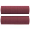 vidaXL Ensemble de canap&eacute;s 2 pcs avec coussins rouge bordeaux tissu