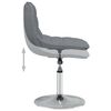 vidaXL Chaise pivotante de salle &agrave; manger Gris clair Tissu