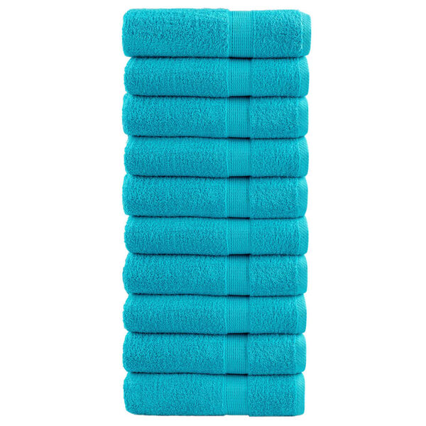 vidaXL Essuie-mains de qualit&eacute; sup&eacute;rieure SOLUND 10 pcs turquoise