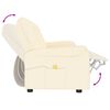 vidaXL Fauteuil de massage inclinable 4 places cr&egrave;me similicuir