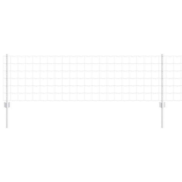 vidaXL Cl&ocirc;ture avec poteau Argent&eacute; 0,6 x 10 m Acier