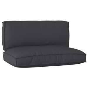 vidaXL Set de coussins de palette 2 pcs Noir Tissu Oxford