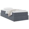 vidaXL Lit avec rangement et matelas Gris fonc&eacute; 100 x 200 cm Velours