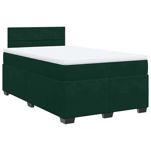 vidaXL Sommier &agrave; lattes de lit avec matelas vert fonc&eacute; 120x190 cm