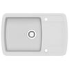 vidaXL &Eacute;vier de cuisine Granit Seul lavabo Blanc