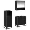 vidaXL Ensemble de mobilier de salle de bain 3 pc Ch&ecirc;ne noir