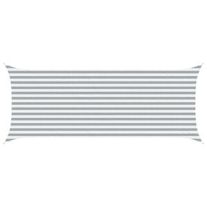 vidaXL Voile d'ombre Gris clair et blanc 5 x 2 m
